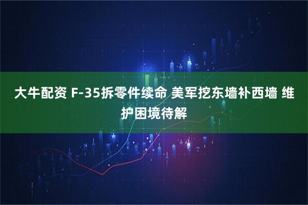 大牛配资 F-35拆零件续命 美军挖东墙补西墙 维护困境待解